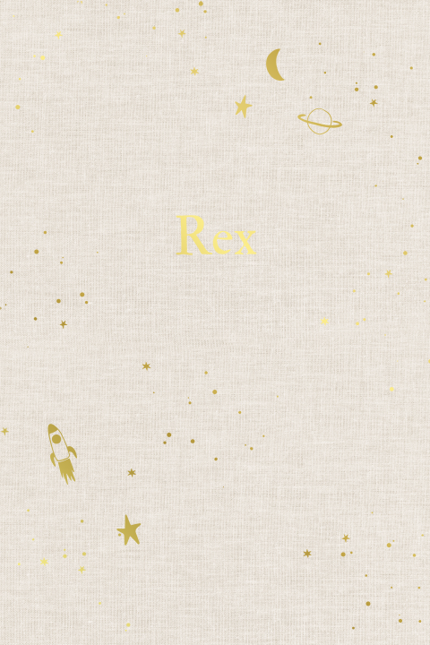 Linnenlook Geboortekaartje met Ruimte-thema