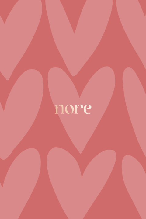 Donkerroze geboortekaartje met hartjes en rosegoude folie