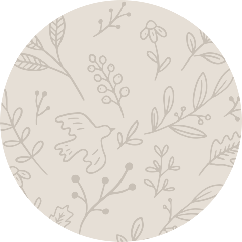 Beige Sluitzegel met Doodles (per vel, 25 stickers op één vel)