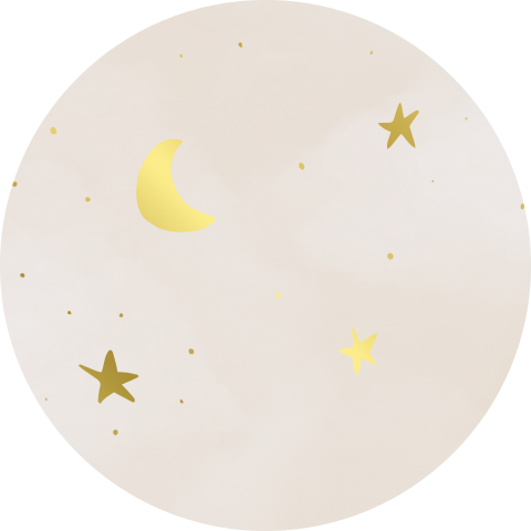 Sluitzegel met sterren en maan (per vel, 25 stickers op één vel)