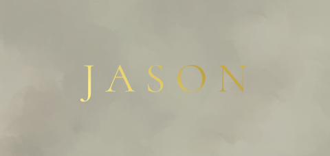 Liggend geboortekaartje met waterverf achtergrond in grijs of beige