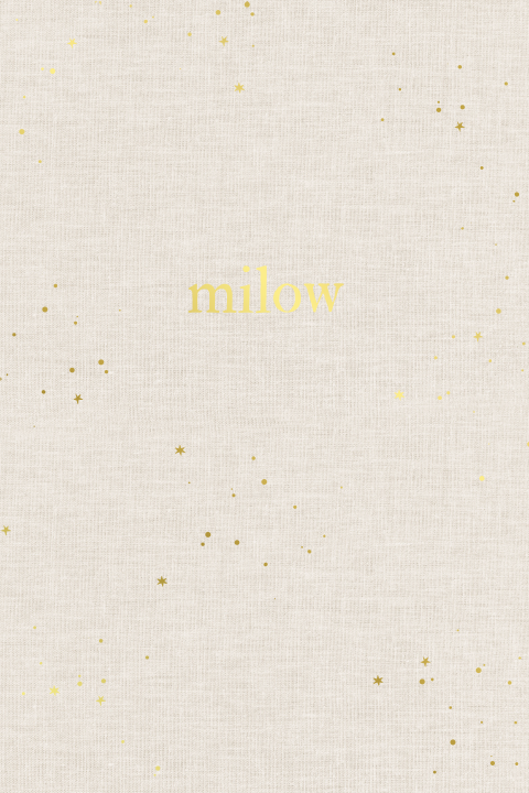 Beige geboortekaartje met sterren en linnen look