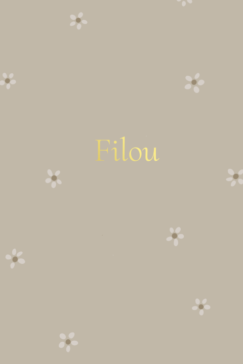 Geboortekaartje met lieve bloemetjes en goudfolie