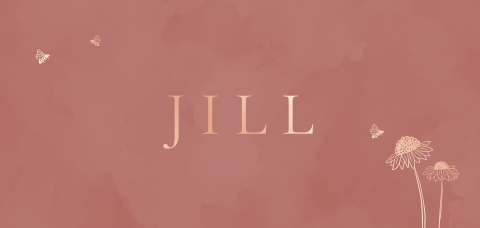 Langwerpig geboortekaartje – Waterverf, bloemen en bijtjes