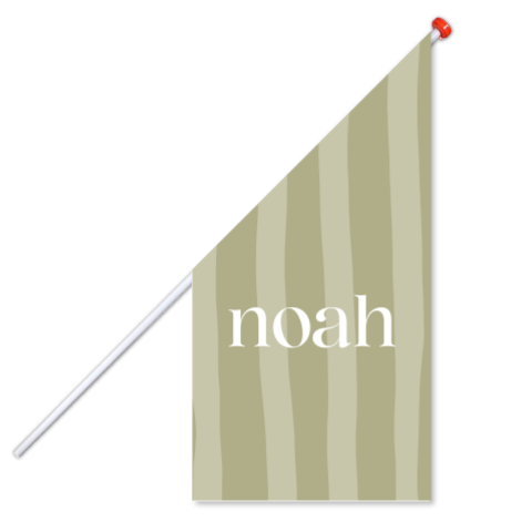 Geboortevlag met groene strepen