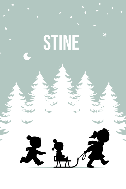 drie kinderen sneeuwlandschap