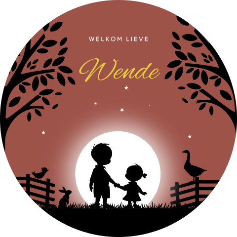 Tuinbord silhouet tweede kindje