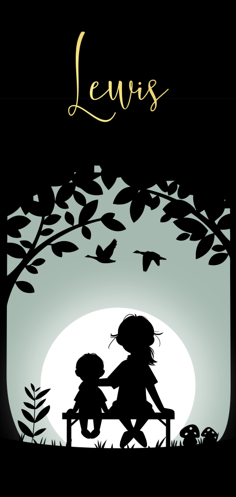 silhouet folie zus en broer