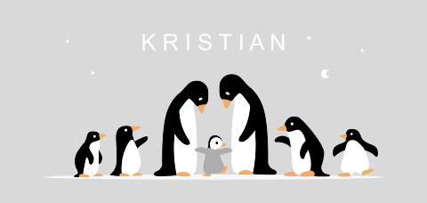geboortekaartje winter groot gezin pooldieren pinguins