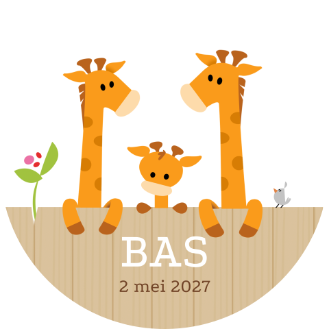 raamsticker giraffenfamilie
