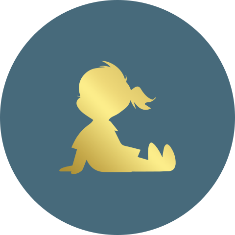 sluitsticker silhouet goudfolie