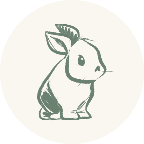 sluitsticker konijn