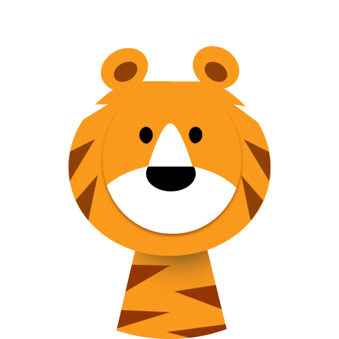 sluitsticker met tijger