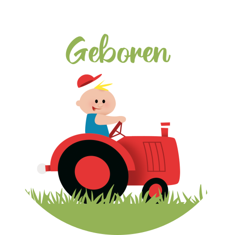 sluitsticker jongen in tractor