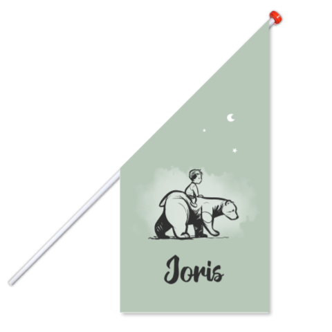 Geboortevlag jongen op beer