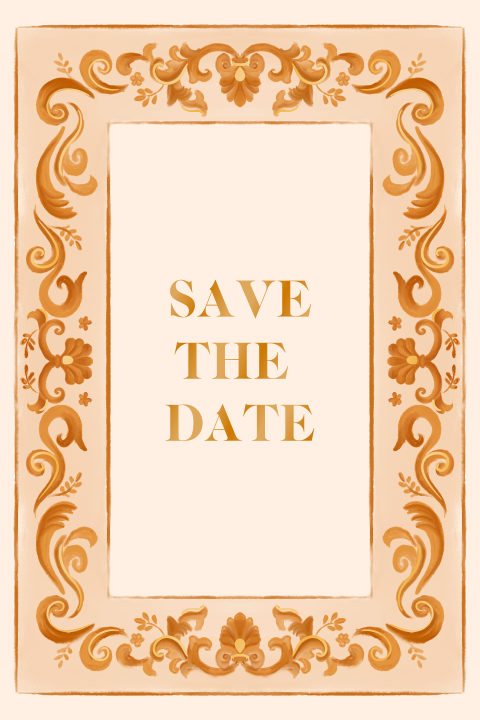 Save the date klassiek oranje