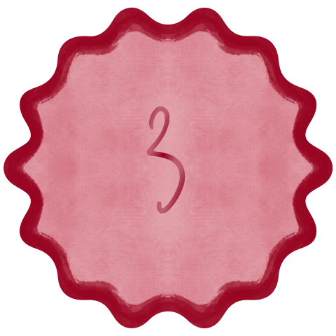 Tafelnummer organisch rood