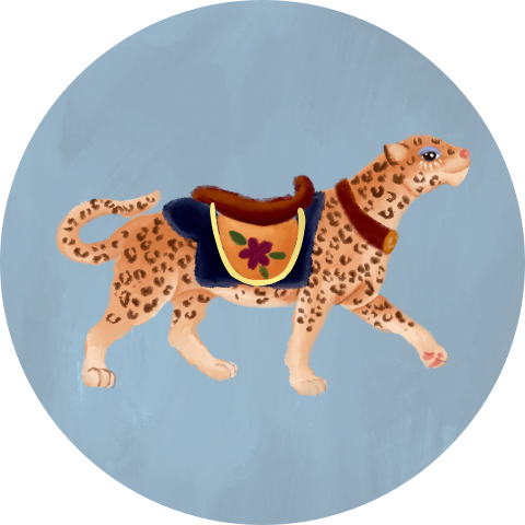 Sluitzegel panter blauw