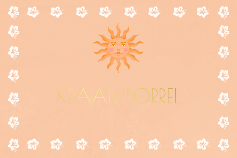 Kraamborrel zon en bloemen