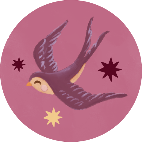 Sluitzegel vogel roze