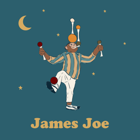 Tuinbord jonglerende aap 70x70 cm