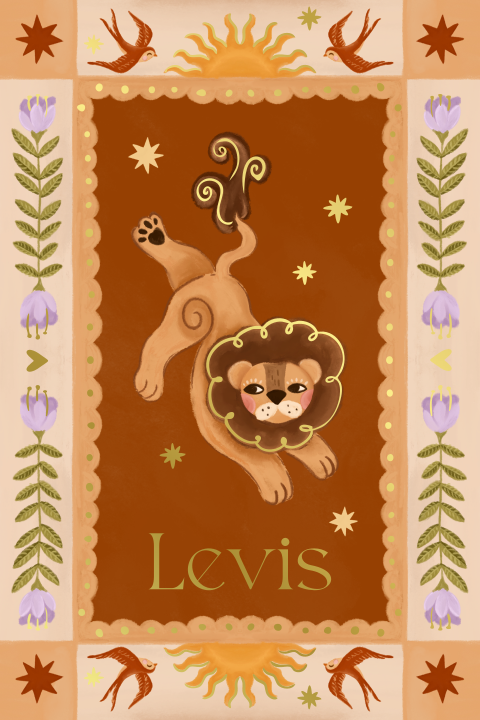 Geboortekaartje leeuw roest