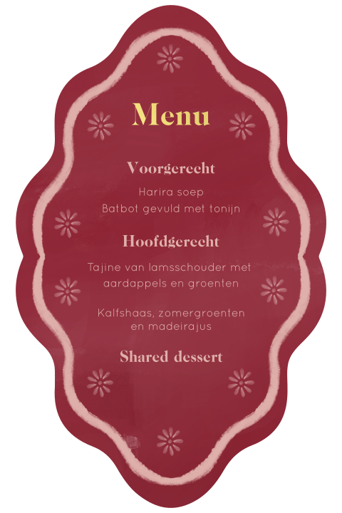 Menukaart Oosters