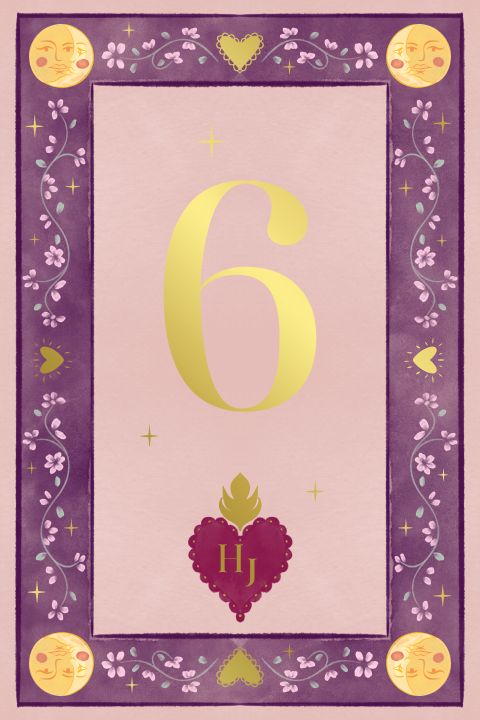 Tafelnummer bohemian bloemen paars roze