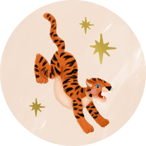 Sluitzegel tijger beige