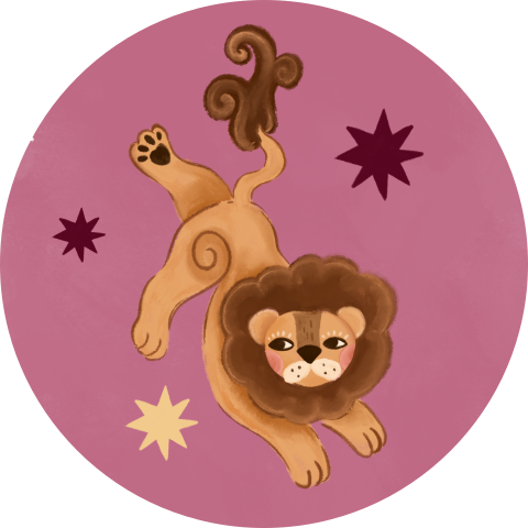 Sluitzegel leeuw roze