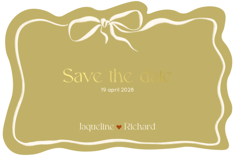 Save the date strik groen