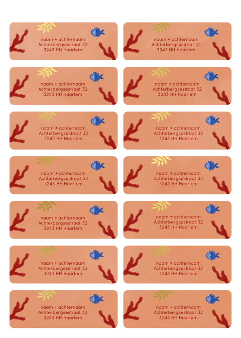 Adresstickers zeethema