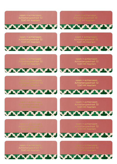 Adresstickers Oosters