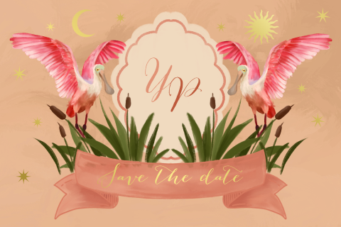 Save the date lepelaar peach