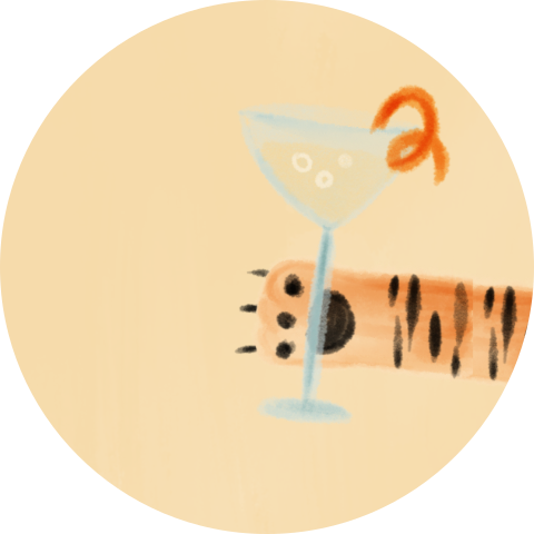 Sluitzegel tijger cocktail geel