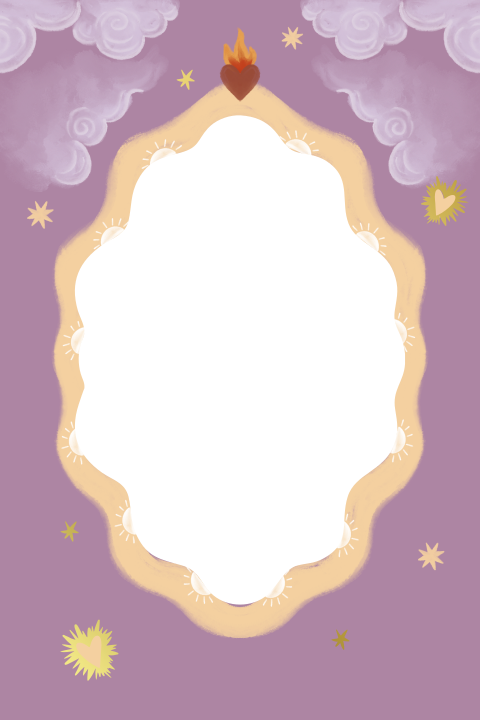 Zwanen in de wolken paars