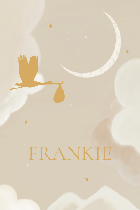 Tuinbord ooievaarsvlucht beige 40x60 cm