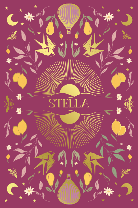 Poster symmetrische zon roze