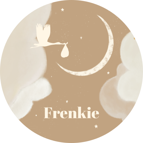 Raamsticker ooievaarsvlucht beige bruin 80 cm