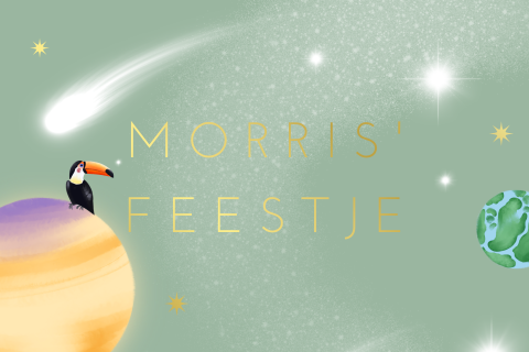 Kraamborrel avontuur in de ruimte groen