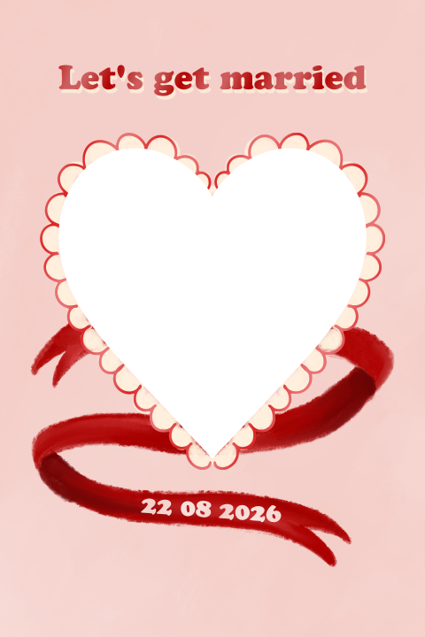 Trouwkaart hart