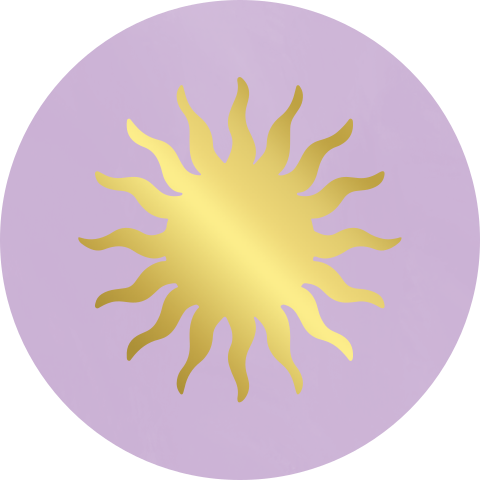 Sluitzegel gouden zon lila