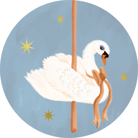 Sluitzegel zwaan blauw
