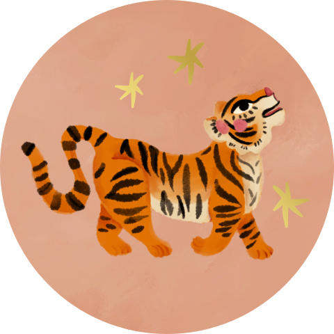 Sluitzegel tijgertje roze