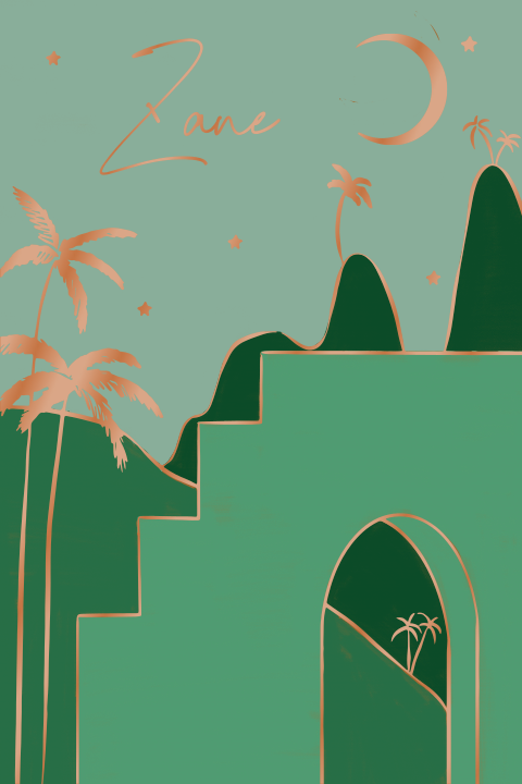 Geboortekaartje sahara groen