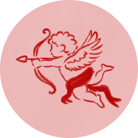 Sluitzegel cupido roze