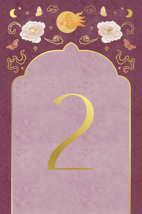 Tafelnummer pioenroos