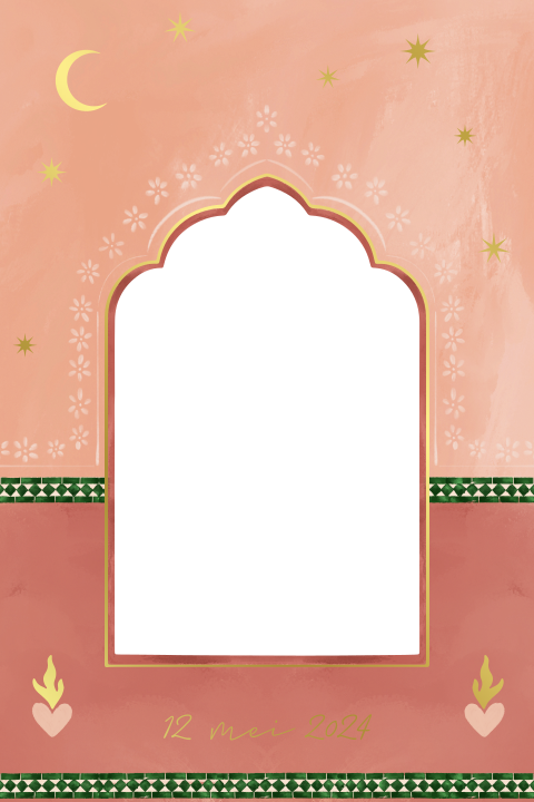 Geboortekaartje kameel roze