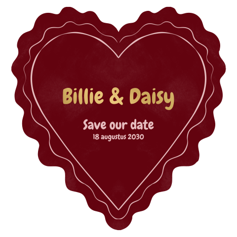 Save the date hart rood