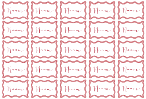 Naamkaartjes organisch wit roze